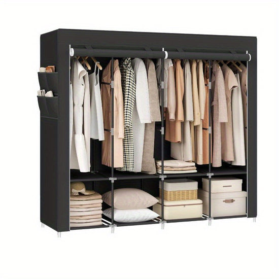 Spacious SONGMICS Portable Closet with Hanging Rods and Shelves