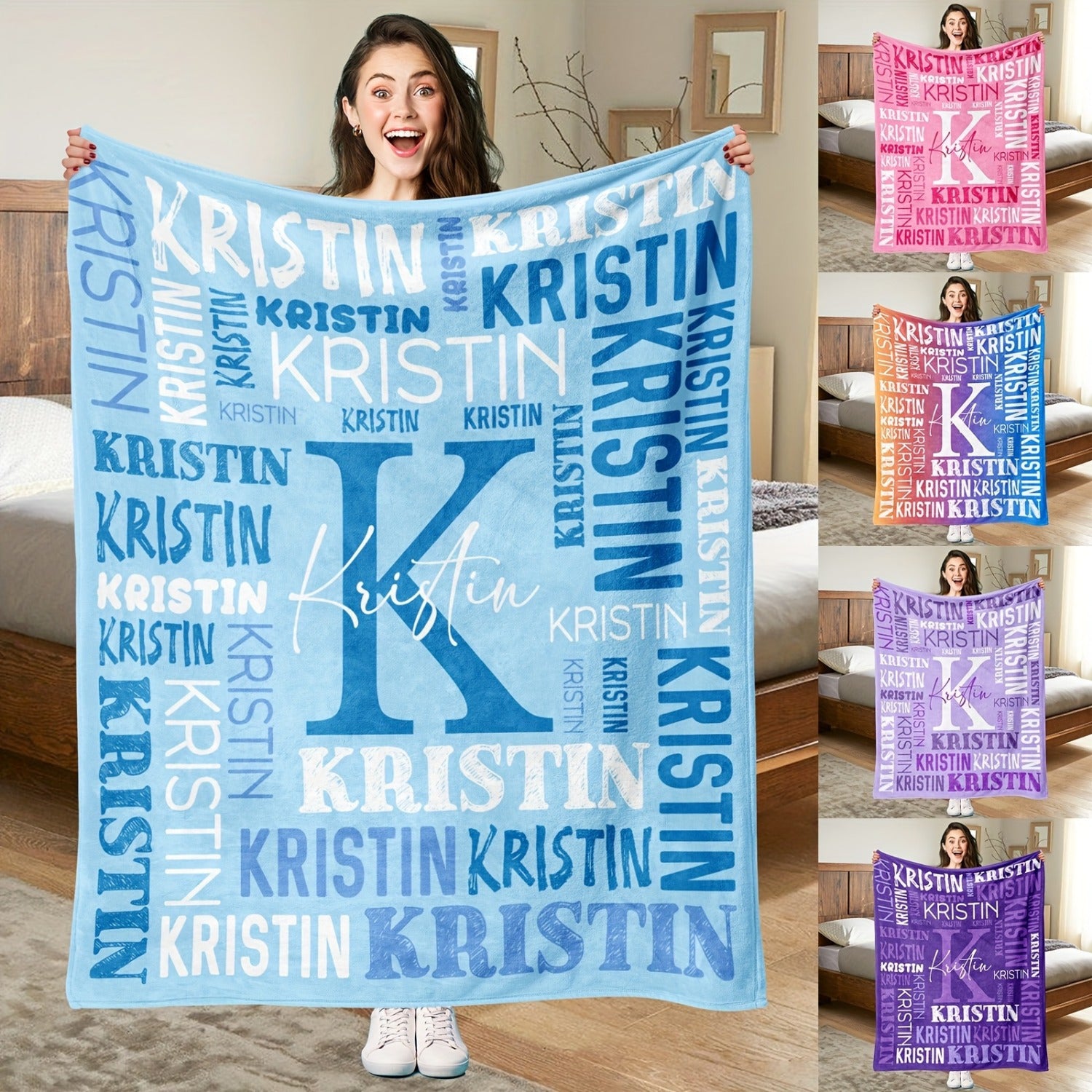 Custom Soft Fleece Blanket Personalized Cozy AllSeason Use