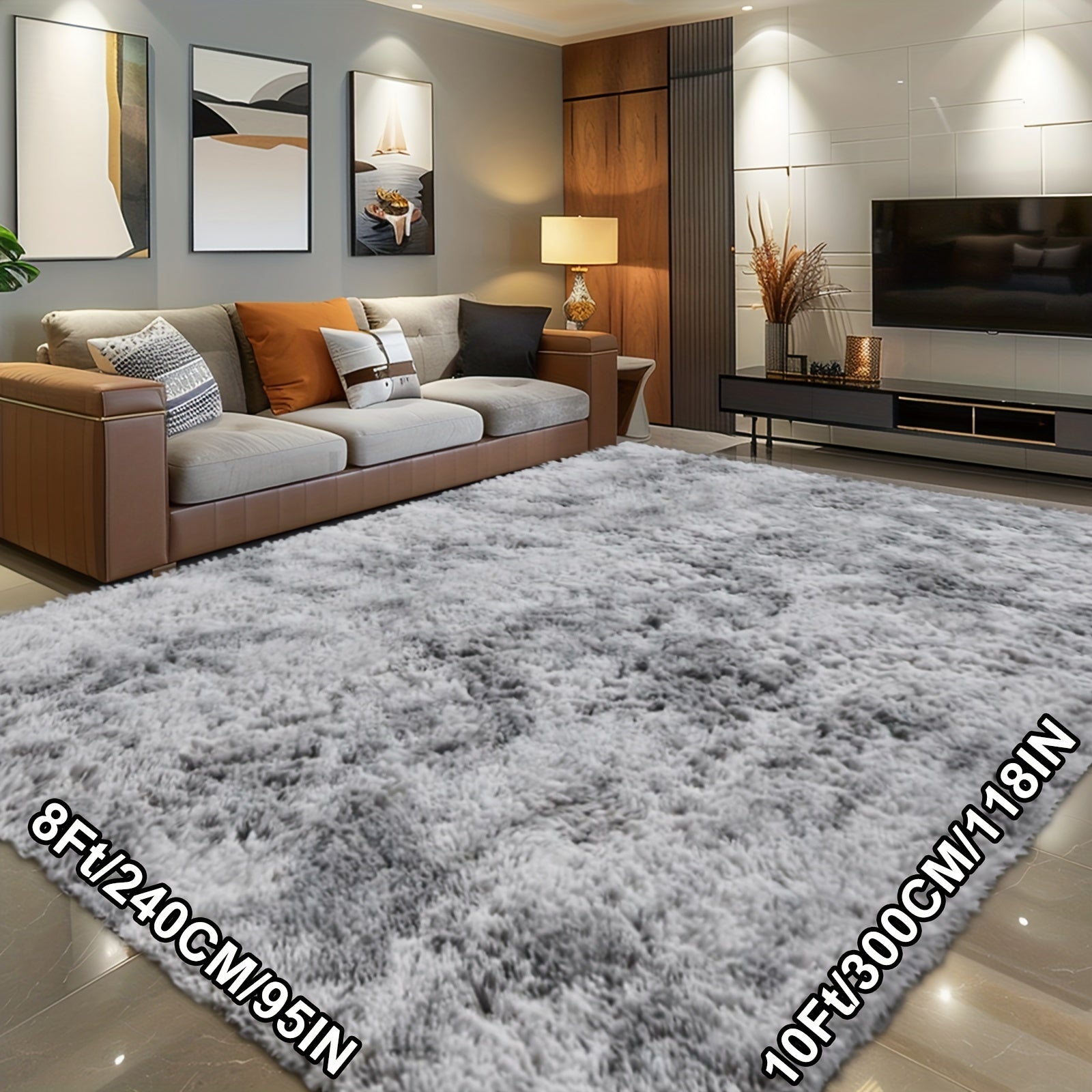 Ultra Plush Fluffy Area Rug for Living Room Decor