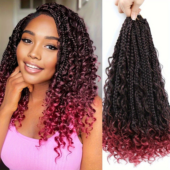 14Inch Bohemian Goddess Box Braids with Curly Ends