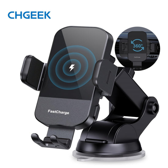 CHGeek 15W Fast Wireless Car Charger  Phone Mount