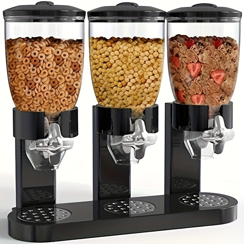 TripleBucket Cereal Dispenser XL Capacity Freshness Guaranteed