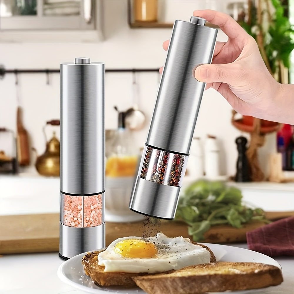 Automatic Stainless Steel Salt  Pepper Grinder Set with Light